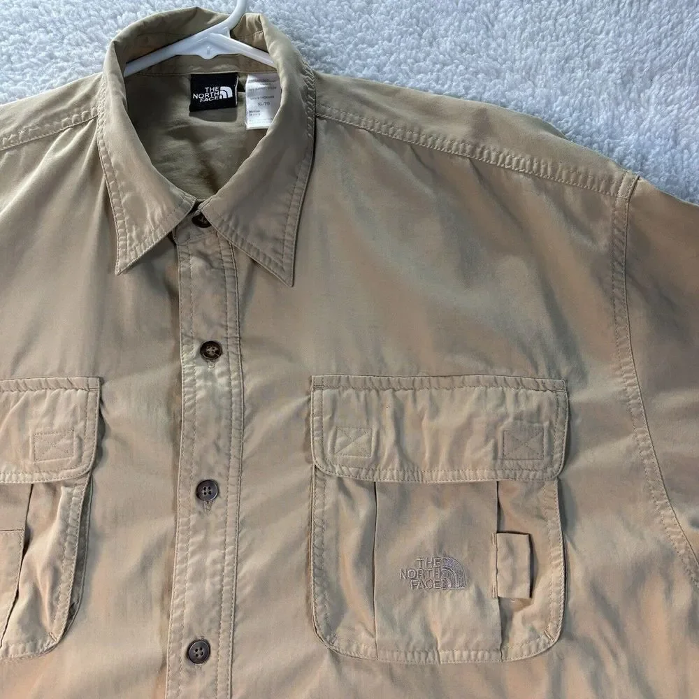 The North Face XL Long Sleeve Button Vented Breathable Mens Shirt Fishing Hiking